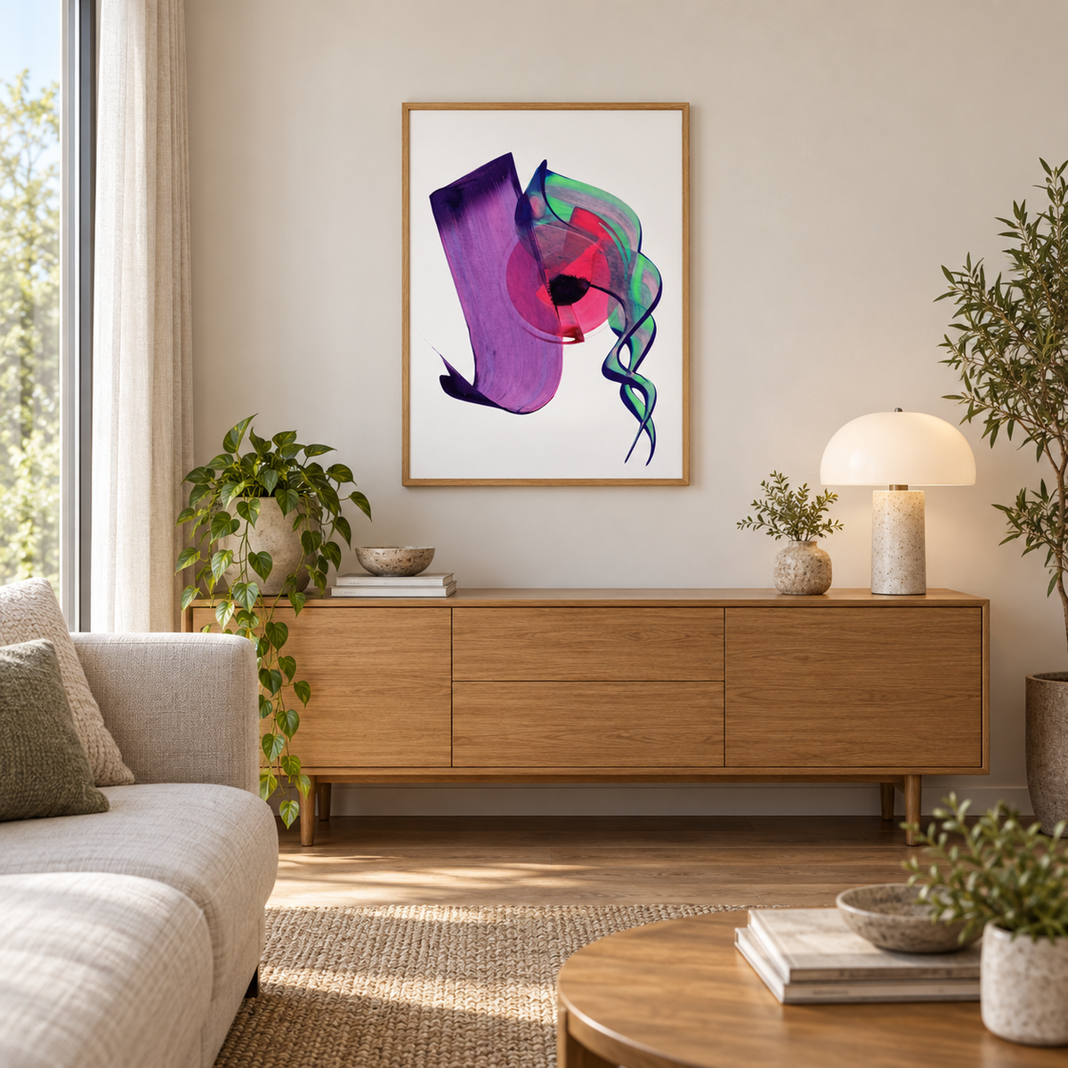 GOL (Flower) — Rumi Calligraphy Art Print