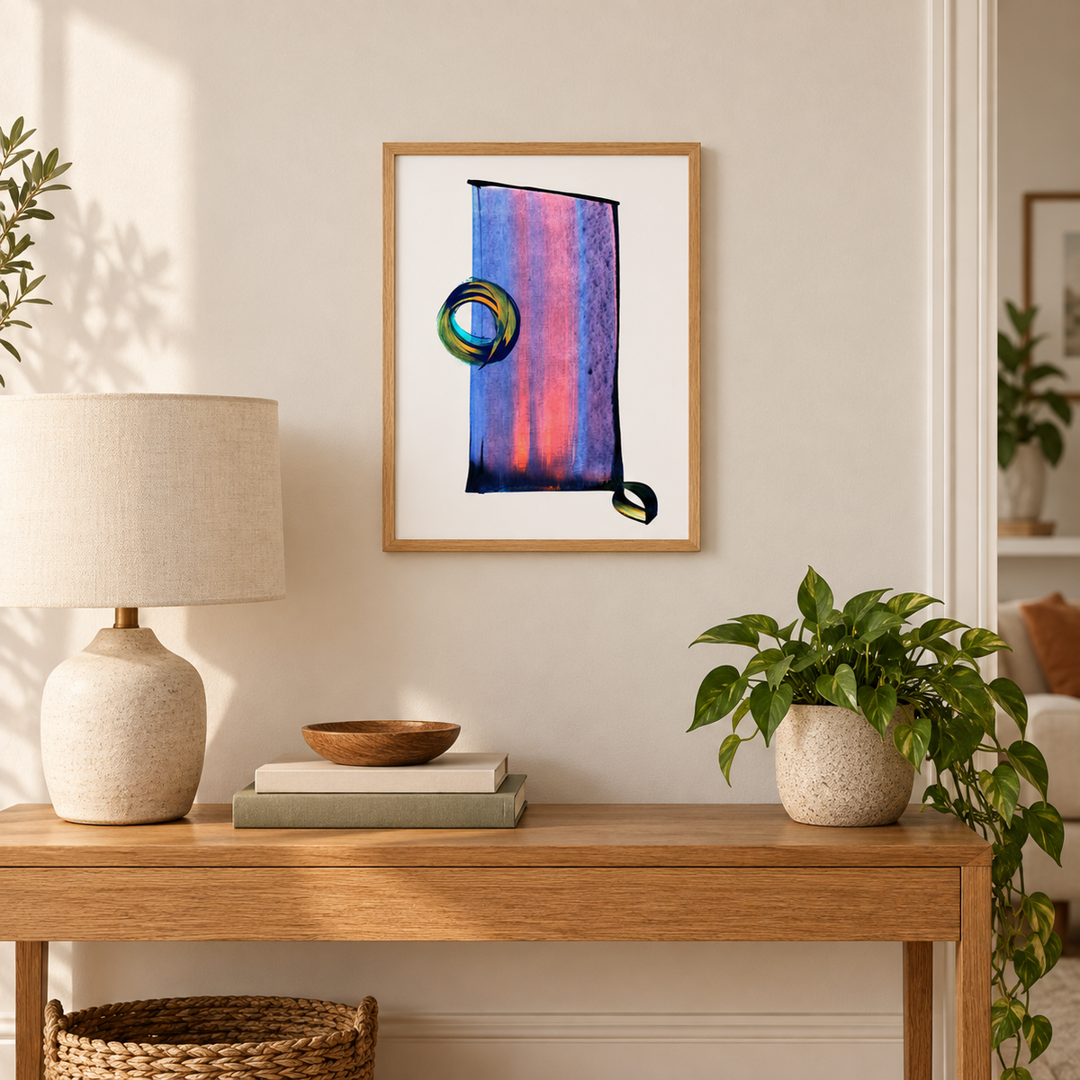MĀH (Moon) — Rumi Calligraphy Art Print